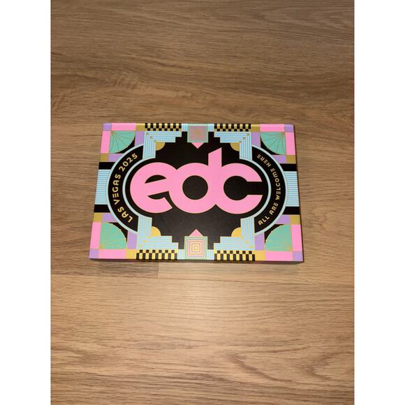 EDC Las Vegas 2025 Swag Box Book, Stickers, Luggage Tag, Keychain (No Wristband) - Picture 1 of 5